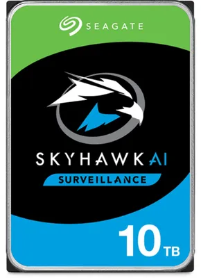 Immagine prodotto di Seagate SkyHawk AI internal hard drive 10 TB 7200 RPM 256 MB 3.5  Serial ATA III (ST10000VE001)