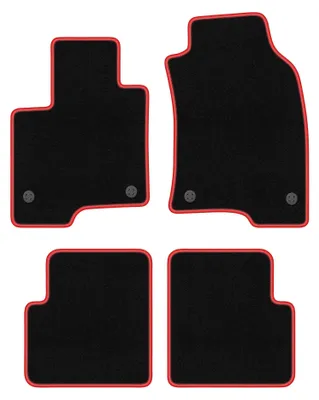 Immagine prodotto di Tappetini in moquette per Fiat Panda III 2012- (hatchback) – set 4 pezzi, nero/rosso, su misura – Wielganizator CARLUX