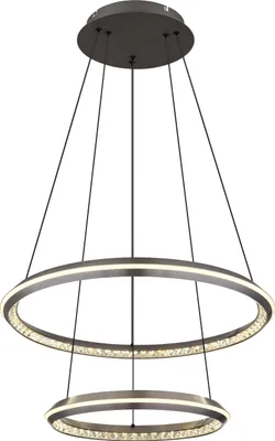 Immagine prodotto di Lampada a sospensione LED, cristalli, dimmerabile, telecomando, H 150 cm