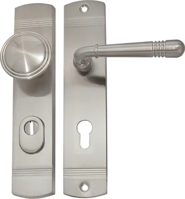 Produktbild von Wohnungstür Schutzbeschlag Helena LS Nickelmatt WE 72 mm mit Knauf - ZA