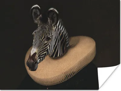 Produktbild von MuchoWow® Poster Zebra - Gemälde - Alte Meister 120x90 cm - Wandbild