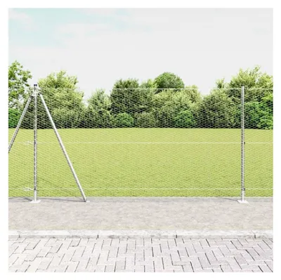 Produktbild von Zaunpfosten Silber 50 x 1,2 m (25 mm Maschen) Stahl Gartenzaun für Hundezaun, Weidezaun, Gartenzaun & Hühnerzaun, Gartennetz