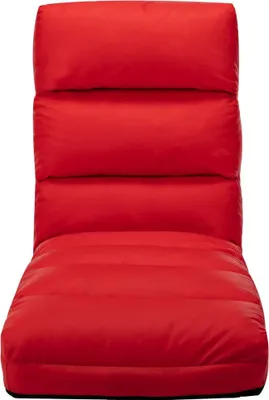 Imagen del producto de vidaXL: Taburete plegable para suelo, color rojo, tapizado en cuero sintético
