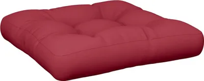 Image de Coussin de palette bordeaux 58x58x10 cm tissu