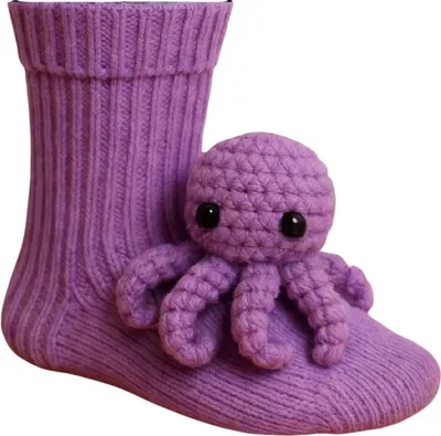 Obrázek produktu pro ASKSA 3D pletené ponožky se zvířaty Zvířecí ponožky Zimní teplé Hug Cosy ponožky Ženy Muži Vánoční ponožky, Chobotnice