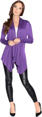 Produktbild von Damen Cardigan Umhang Poncho ; Violett S/M
