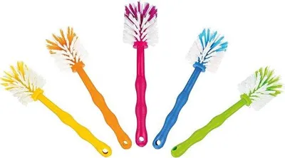Image de Lot de 5 brosses de nettoyage, à poils en nylon résistants, pour ustensiles de cuisine