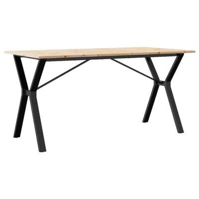 Produktbild von Esstisch Y-Gestell 140x80x75 cm Massivholz Kiefer und Stahl