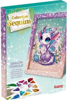 Obrázek produktu pro Sada pro kreativní zábavu Sequins Féérique Dragon, Lansay, od 6 let