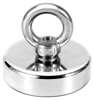 Obrázek produktu pro Rybářský magnet, silný neodym, otvor pro zavěšení, D25, maximální tahová síla 19 kg