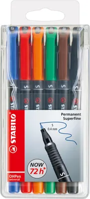 Immagine prodotto di STABILO OHPen universal permanent, 6 Pack marcatore permanente