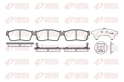 Produktbild von REMSA 0724.02 Bremsbeläge Satz Vorne Bremsklötze für DAIHATSU SIRION (M3) für SUZUKI Alto (GF) für NISSAN PIXO (UA0)