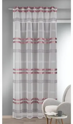 Produktbild von Fertigschal verdeckte Schlaufen "Ela" - Größe (HxB): 245x135cm Farbe: Rot