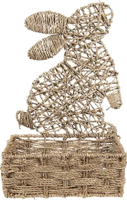 Produktbild von Clayre & Eef Aufbewahrungskorb Kaninchen 30x14x49 cm Braun Rattan