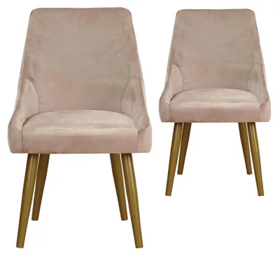 Image de MENZZO Lot de 2 Fauteuils Fokora Velours Taupe