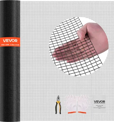 Zdjęcie produktu dla Ogrodzenie ogrodowe VEVOR 152 cm x 15,24 m, szerokość oczek 1,27x1,27 cm, ogrodzenie z siatki ocynkowanej 1,06 mm, ogrodzenie z drutu z kurczaka powlekanego winylem, ogrodzenie z siatki spawanej dla królików i drobiu