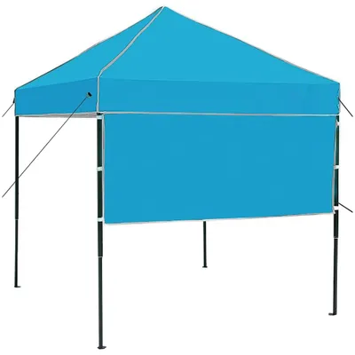 Produktbild von Zimilo Pop Up Pavillon Blau 194 x 194 cm, Faltbares Gartenzelt mit UV-Schutz, Wasserabweisend, höhenverstellbar & Tragbar