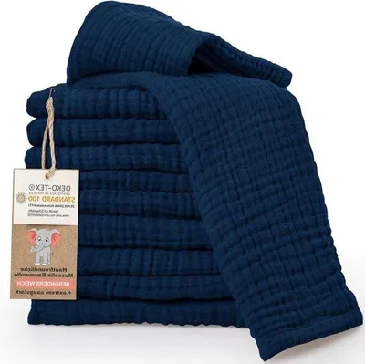Obrázok produktu pre Mäkké detské utierky 30 x 50 cm, 100 % bavlna, modré