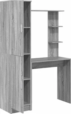 Image de Bureau 2 pcs Gris Sonoma