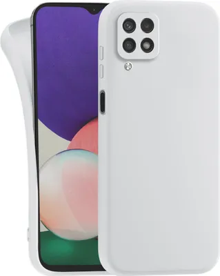 Produktbild von Hülle für Samsung Galaxy A22 5G - Handyhülle mit Kameraschutz Cover aus Silikon in Weiß