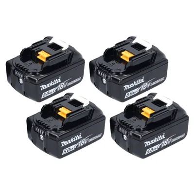 Image de Makita batterie 4x BL 1850 B 18 V 5,0 Ah / 5000 mAh Li-Ion ( 4x 197280-8 )