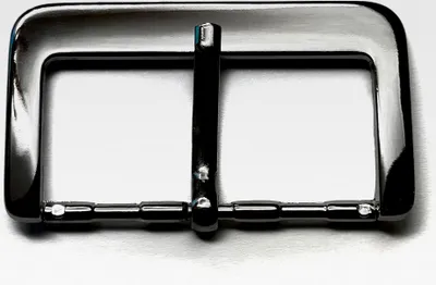 Produktbild von Gürtelschnalle mit glänzendem Silber-Finish, 60 mm Breite