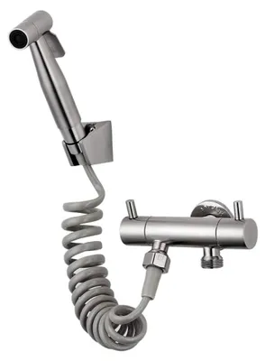 Produktbild von Toiletten-Sprühset, Edelstahl, Toilettensprüher, Spritzpistole, Begleitset for Badezimmer, Wandmontage