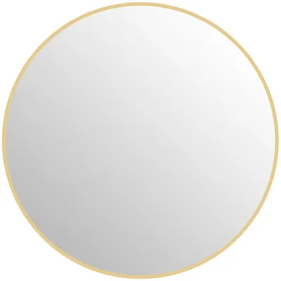 Zdjęcie produktu dla Okrągłe lustro łazienkowe, 70x70 cm, złota rama, szkło bezpieczne