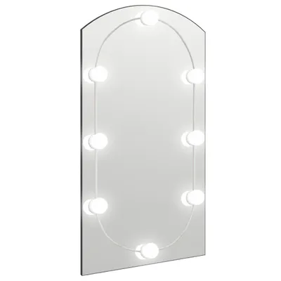Produktbild von Spiegel mit LED-Leuchten 90x45 cm Glas Bogenförmig