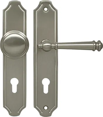 Produktbild von Wohnungstür Schutzbeschlag Kos LS Nickelmatt WE 72 mm Kn-Dr Türdrücker