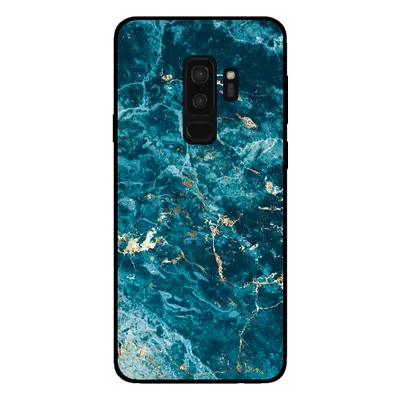 Immagine prodotto di Smartphonica Custodia per Samsung Galaxy S9 Plus con stampa in marmo - Custodia posteriore in TPU con design in marmo - Blu