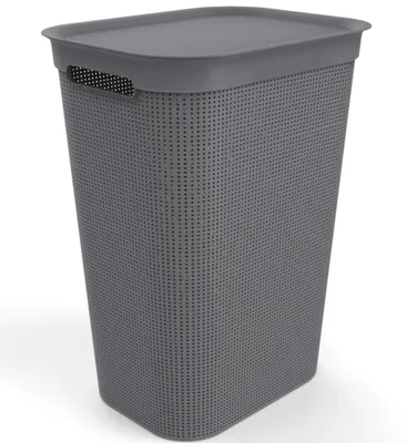 Produktbild von Wäschesammler Wäschekorb Wäschebox - 50 Liter - Anthrazit - 43,1 x 34,0 x 52,9 cm - Mit 2 Griffen