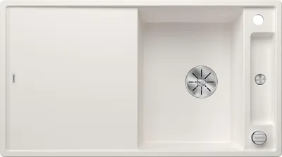 Obrázek produktu pro BLANCO AXIA III 5 S, SILGRANIT® PuraDur®, bílá, oboustranná, včetně dřevěné desky na krájení