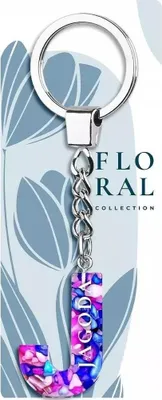 Imagen del producto de Llavero con forma de letra "J" y diseño de fresa - Regalos Be-Happy