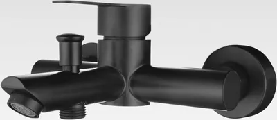 Produktbild von Badarmaturen Einhand Brausebatterie Edelstahl Badewanne Wasserhahn Duscharmatur Schwarz Aufputz, Schwarz, SNA516B