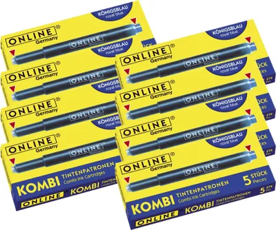 Immagine prodotto di ONLINE® 70049 ONLINE® Kombi Tintenpatronen für Füller blau 40 St.