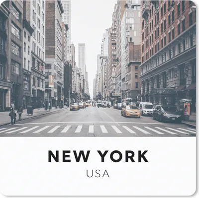 Produktbild von MuchoWow® Mauspad Mousepad New York - Amerika - Auto 20x20 cm - Mousepads - Maus Mat - Pad - Mausunterlage - Desk Mat - Bureauartikeln
