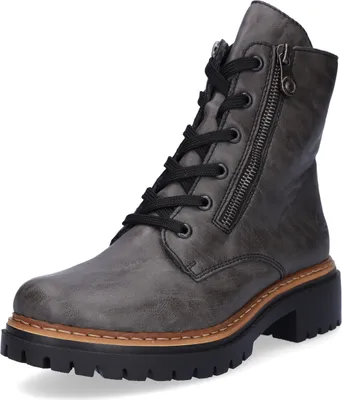 Produktbild von Rieker Damen Stiefelette Zierreißverschluss Plateau 72611, Größe:39 EU, Farbe:Grau