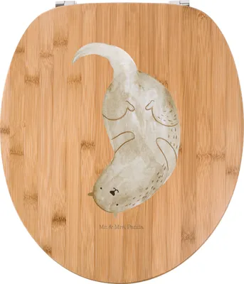 Produktbild von Mr. & Mrs. Panda Klo-Deckel Otter Kopfüber - Transparent - Geschenk, Toilettendeckel, klo deckel, Klobrille, Seeotter See, WC Sitz, Niedlich, Toiletten-Sitz, Süß