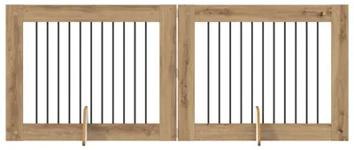 Produktbild von Klappbares Hundetor mit Ständern 2 pcs Artisan-Eiche 200,5 cm