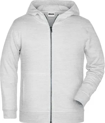Produktbild von Sweat-Jacke mit Kapuze und Reißverschluss ash, Gr. S