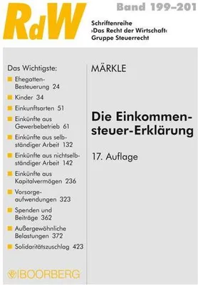 Produktbild von Die Einkommensteuer-Erklärung