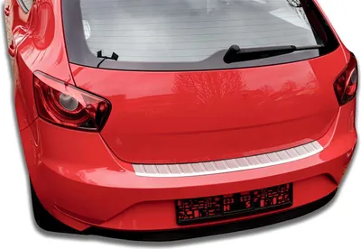 Obrázok produktu pre Matná ochrana nárazníka z nehrdzavejúcej ocele pre SEAT IBIZA 4trg | 2012-2017 so skosením