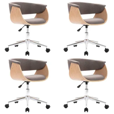 Produktbild von Drehbare Esszimmerstühle 4 Stk. Taupe Stoff