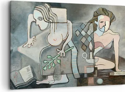 Produktbild von Bild auf Leinwand - Leinwandbild - Abstraktion modern - 100x70cm - Wand Bild - Wanddeko - Leinwanddruck - Bilder - Kunstdruck - Wanddekoration - Leinwand bilder - Wandkunst - AA100x70-3740