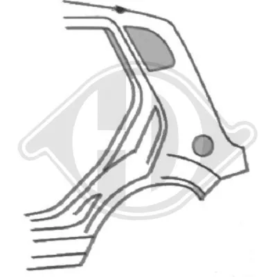 Produktbild von Seitenwand links DIEDERICHS 1404037 für FORD