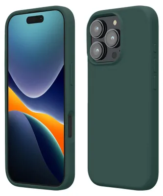 Produktbild von kwmobile Handyhülle für iPhone 16 Pro Max Hülle, für iPhone 16 Pro Max Case - Hülle Silikon - kabelloses Laden - Blaugrün