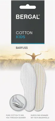 Produktbild von Bergal Uni Einlegesohle Baumwolle Kids weiß
