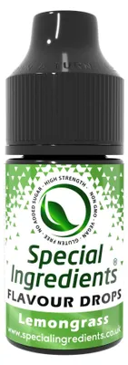 Image de Gouttes aromatisantes spéciales à l'herbe de citron (Zitronengras), 30 ml. Arôme alimentaire concentré, idéal pour aromatiser les pâtisseries, les plats et les boissons