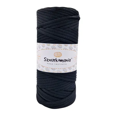 Produktbild von Polyesterová šňůra 5 mm 100 m, plochá polyesterová šňůra, háčkovaná šňůra, šňůra na macramé 5 mm, příze na macramé, polyesterová příze, lesklá šňůra